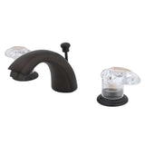 Magellan Two-Handle 3-Hole Deck Mount Mini-Widespread Bathroom Faucet with Pop-Up Drain