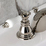 American Patriot Two-Handle 3-Hole Deck Mount Mini-Widespread Bathroom Faucet with Pop-Up Drain