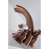 Victorian Two-Handle 3-Hole Deck Mount Mini-Widespread Bathroom Faucet with Pop-Up Drain
