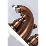 Victorian Two-Handle 3-Hole Deck Mount Mini-Widespread Bathroom Faucet with Pop-Up Drain