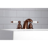 Victorian Two-Handle 3-Hole Deck Mount Mini-Widespread Bathroom Faucet with Pop-Up Drain