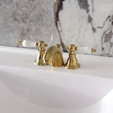 American Patriot Two-Handle 3-Hole Deck Mount Mini-Widespread Bathroom Faucet with Pop-Up Drain
