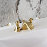American Patriot Two-Handle 3-Hole Deck Mount Mini-Widespread Bathroom Faucet with Pop-Up Drain