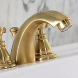 American Patriot Two-Handle 3-Hole Deck Mount Mini-Widespread Bathroom Faucet with Pop-Up Drain