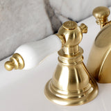 American Patriot Two-Handle 3-Hole Deck Mount Mini-Widespread Bathroom Faucet with Pop-Up Drain
