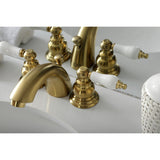 Victorian Two-Handle 3-Hole Deck Mount Mini-Widespread Bathroom Faucet with Pop-Up Drain