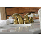 Victorian Two-Handle 3-Hole Deck Mount Mini-Widespread Bathroom Faucet with Pop-Up Drain