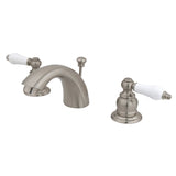 Victorian Two-Handle 3-Hole Deck Mount Mini-Widespread Bathroom Faucet with Pop-Up Drain