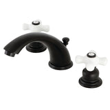 Magellan Two-Handle 3-Hole Deck Mount Widespread Bathroom Faucet with Pop-Up Drain