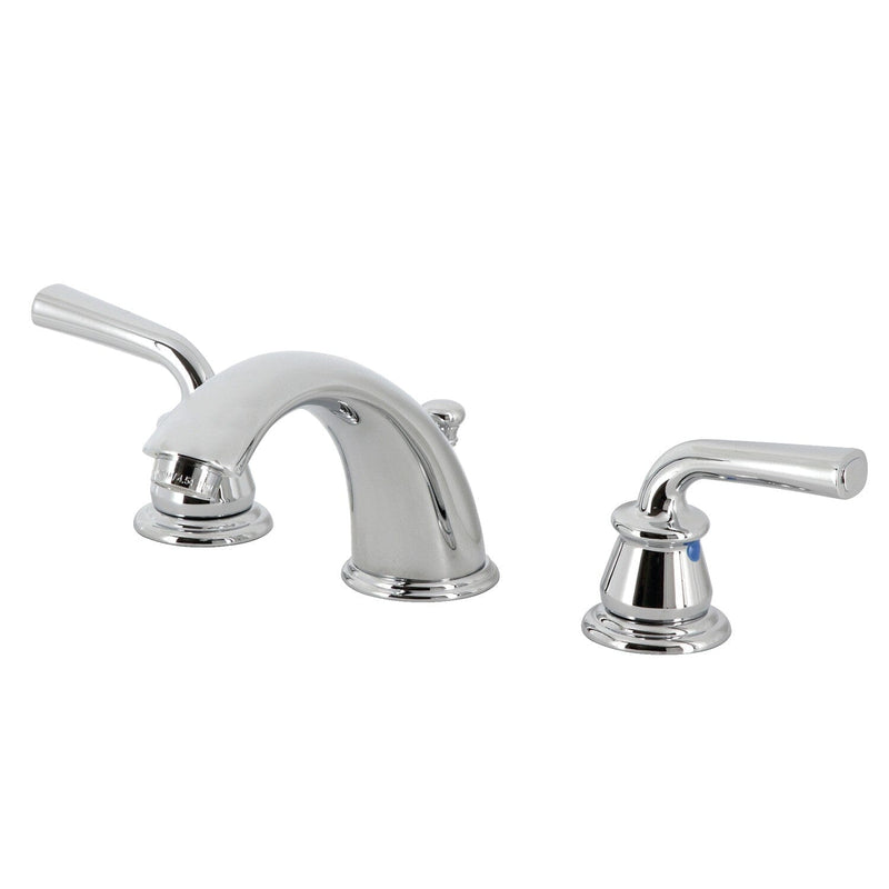 Restoration Two-Handle 3-Hole Deck Mount Widespread Bathroom Faucet with Retail Pop-Up Drain