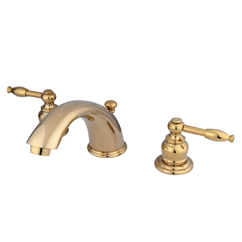 Magellan Two-Handle 3-Hole Deck Mount Widespread Bathroom Faucet with Pop-Up Drain