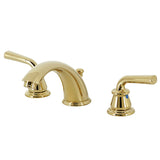 Restoration Two-Handle 3-Hole Deck Mount Widespread Bathroom Faucet with Retail Pop-Up Drain
