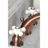 Magellan Two-Handle 3-Hole Deck Mount Widespread Bathroom Faucet with Pop-Up Drain