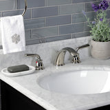 Restoration Two-Handle 3-Hole Deck Mount Widespread Bathroom Faucet with Retail Pop-Up Drain
