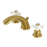 Magellan Two-Handle 3-Hole Deck Mount Widespread Bathroom Faucet with Pop-Up Drain