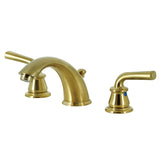 Restoration Two-Handle 3-Hole Deck Mount Widespread Bathroom Faucet with Retail Pop-Up Drain