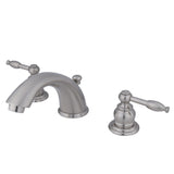 Magellan Two-Handle 3-Hole Deck Mount Widespread Bathroom Faucet with Pop-Up Drain