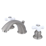 Magellan Two-Handle 3-Hole Deck Mount Widespread Bathroom Faucet with Pop-Up Drain