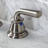 Restoration Two-Handle 3-Hole Deck Mount Widespread Bathroom Faucet with Retail Pop-Up Drain