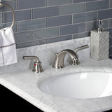 Restoration Two-Handle 3-Hole Deck Mount Widespread Bathroom Faucet with Retail Pop-Up Drain