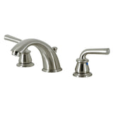 Restoration Two-Handle 3-Hole Deck Mount Widespread Bathroom Faucet with Retail Pop-Up Drain