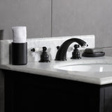 Victorian Two-Handle 3-Hole Deck Mount Widespread Bathroom Faucet with Retail Pop-Up Drain