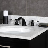 Victorian Two-Handle 3-Hole Deck Mount Widespread Bathroom Faucet with Retail Pop-Up Drain