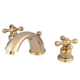 Victorian Two-Handle 3-Hole Deck Mount Widespread Bathroom Faucet with Retail Pop-Up Drain