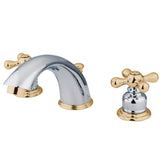 Victorian Two-Handle 3-Hole Deck Mount Widespread Bathroom Faucet with Retail Pop-Up Drain