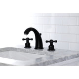 Victorian Two-Handle 3-Hole Deck Mount Widespread Bathroom Faucet with Pop-Up Drain