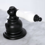 Victorian Two-Handle 3-Hole Deck Mount Widespread Bathroom Faucet with Pop-Up Drain