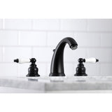 Victorian Two-Handle 3-Hole Deck Mount Widespread Bathroom Faucet with Pop-Up Drain