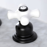Victorian Two-Handle 3-Hole Deck Mount Widespread Bathroom Faucet with Pop-Up Drain