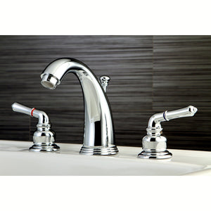 Magellan Two-Handle 3-Hole Deck Mount Widespread Bathroom Faucet with Pop-Up Drain