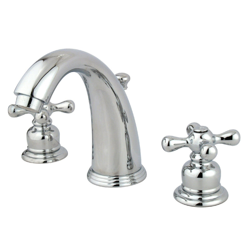 Victorian Two-Handle 3-Hole Deck Mount Widespread Bathroom Faucet with Pop-Up Drain