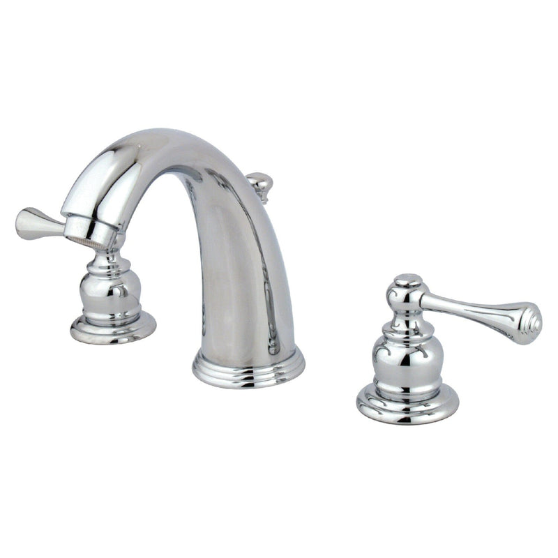Victorian Two-Handle 3-Hole Deck Mount Widespread Bathroom Faucet with Pop-Up Drain