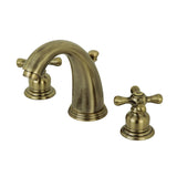 Victorian Two-Handle 3-Hole Deck Mount Widespread Bathroom Faucet with Pop-Up Drain