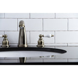Victorian Two-Handle 3-Hole Deck Mount Widespread Bathroom Faucet with Pop-Up Drain