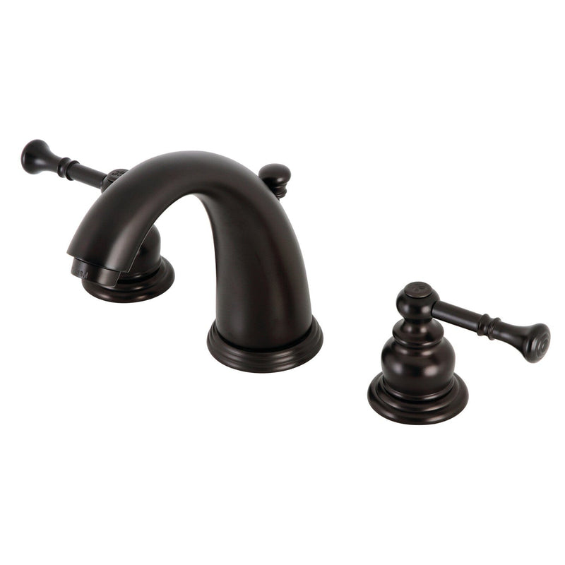 Naples Two-Handle 3-Hole Deck Mount Widespread Bathroom Faucet with Pop-Up Drain