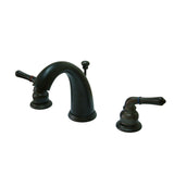 Magellan Two-Handle 3-Hole Deck Mount Widespread Bathroom Faucet with Pop-Up Drain
