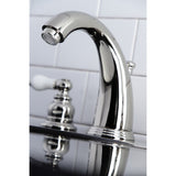 Victorian Two-Handle 3-Hole Deck Mount Widespread Bathroom Faucet with Pop-Up Drain