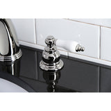Victorian Two-Handle 3-Hole Deck Mount Widespread Bathroom Faucet with Pop-Up Drain