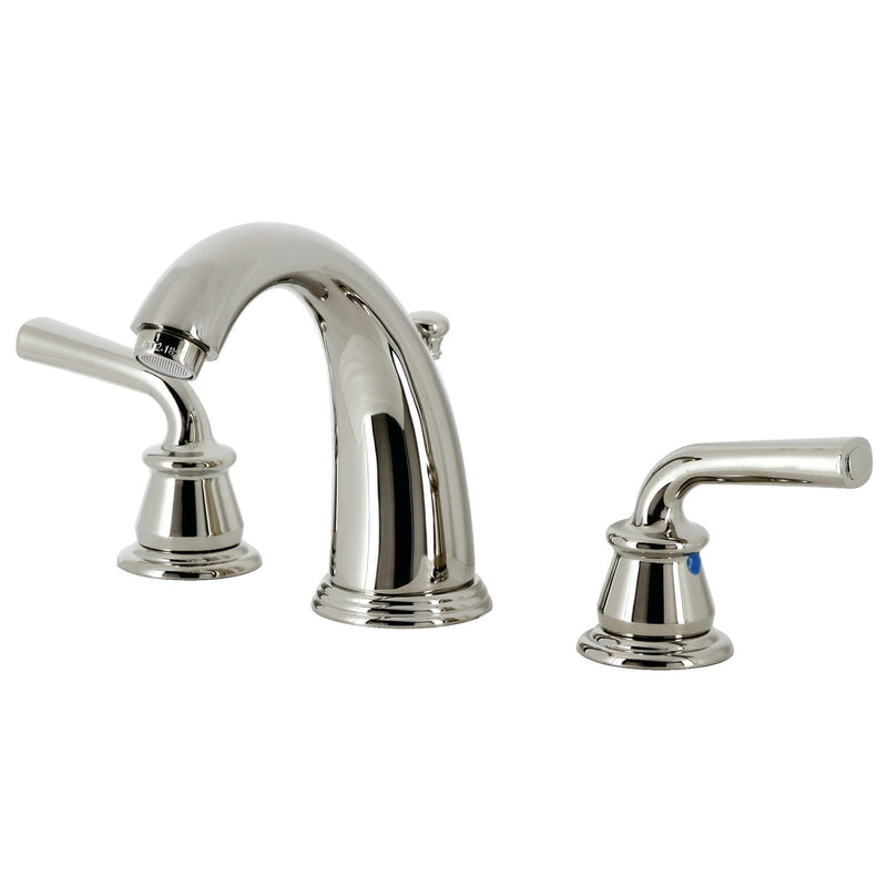 Restoration Two-Handle 3-Hole Deck Mount Widespread Bathroom Faucet with Pop-Up Drain