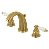 Victorian Two-Handle 3-Hole Deck Mount Widespread Bathroom Faucet with Pop-Up Drain