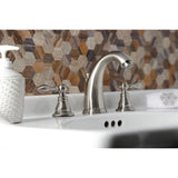American Classic Two-Handle 3-Hole Deck Mount Widespread Bathroom Faucet with Retail Pop-Up Drain