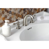 American Classic Two-Handle 3-Hole Deck Mount Widespread Bathroom Faucet with Retail Pop-Up Drain