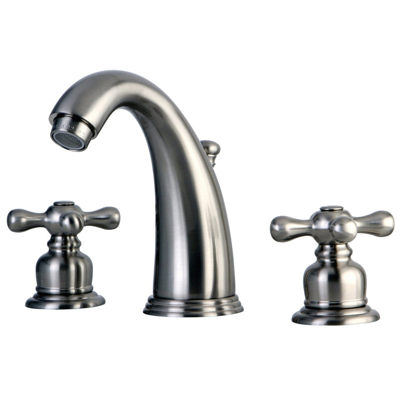 Victorian Two-Handle 3-Hole Deck Mount Widespread Bathroom Faucet with Pop-Up Drain