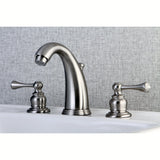 Victorian Two-Handle 3-Hole Deck Mount Widespread Bathroom Faucet with Pop-Up Drain