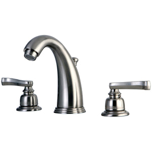 Royale Two-Handle 3-Hole Deck Mount Widespread Bathroom Faucet with Pop-Up Drain