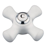 Porcelain Cross Handle (Cold Side)